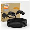 LAPP Mobility 11KW - Cavo di Ricarica per Auto Elettrico, 10 m, Tipo 2, IP55, Resistente all'Acqua, 11 KW 20 A, Cavo di Ricarica Tipo 2 modalità 3, Colore: Nero