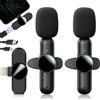 Delamiya Lavalier Microfono Wireless Mini Microfono per iPhone iPad Microfono per iPhone Video Recording iPhone Microfono Senza Fili per YouTube/Twitch/Facebook/Streaming/Vlog Live