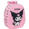 safta KUROMI 3D - Zaino scolastico, con design 3D, adattabile al carrello, ideale per bambini di diverse età, comodo e versatile, qualità e resistenza, 27 x 10 x 33 cm, Rosa, M, Casual