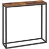 HOOBRO Tavolo Console da 75 cm, Consolle Ingresso, Tavolino da Divano Stretto, Tavolo Lungo per Corridoio, Entrata, Soggiorno, Camera da Letto, Salotto, Scala, Marrone Vintage e Nero EBF76XG01