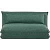 EVERGREENWEB MATERASSI & BEDS EVERGREENWEB Divano Letto Futon - Divano Letto Tatami allungabile - Poltrona Letto - Divano 2 posti da Pavimento con Schienale Regolabile + Cuscino Sfoderabile - Materasso Piazza e Mezza Verde | KUMO