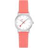 Mondaine Classic - Orologio con cinturino in tessile rosso corallo per donna, A658.30323.17SBP, 30 MM.