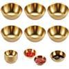 NLONLL 6 Pezzi Mini Ciotole Oro Ciotole Aperitivo Immersione Ciotole Rotonde Acciaio Inox Ciotoline Dorate Mini Ciotoline per Aperitivo Ciotoline per Salse per Salsa di Soia Ketchup Spezie Frutta