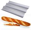 katmerio Teglia da forno per baguette (38 x 24,5 cm) per 3 baguette con 3 cavità, panini forati, accessori per la cottura del pane, stampo antiaderente in metallo