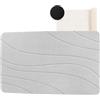 Daletu Tappeto Bagno Assorbente Diatomite 60x 40 cm - Tappetino Bagno Antiscivolo - Tappeto Doccia Super Assorbente - Stone Bath Mat - Tappetino da Bagno in Pietra (Grigio Chiaro)