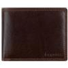 bugatti Savona Portafoglio in pelle di bufalo conciata al vegetale, RFID, formato orizzontale, da uomo - Marrone