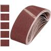 sourcing map Nastri abrasivi in ossido di alluminio, grana 80/120/150/240/400, 15 pezzi, 100 mm x 610 mm, per lavorazione del legno, lucidatura dei metalli, affilacoltelli