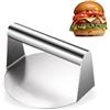 Katmerio Pressa per hamburger in acciaio inox 304, pressa per hamburger rotonda da 5,5 pollici, accessorio professionale per griglia per hamburger, per grill a superficie piana, elimina grasso