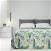 Byour3 - Copriletto Cotone Misto Matrimoniale Letto Singolo Piazza E Mezza Fantasia Primaverile Estivo Telo Arredo Copritutto Multiuso Copridivano GrandFoulard Coperta (Tropical Pavone Matrimoniale)