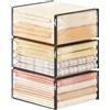 Lifewit Scatole per Vestiti Trasparenti, Contenitori per Armadio, Scatole Armadio Pieghevole in Plastica, Contenitore Sottoletto, Organizer Armadio per Vestiti, Maglione, Coperta, 36 L, 3 Pezzi