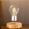 DIDWI Galleggiante lampada della lampadina, Levitazione magnetica rotante lampada della lampadina, Levitazione Wireless LED lampadina Lampada da tavolo Night Lights per Room Décor, Cool Regali
