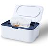 Cheerhom Scatola Salviette Dispenser per Bambini, Scatola per Salviette Umidificate con Coperchio, Scatole di Carta Igienica Bagnata per Esterni, Casa, Ufficio - Blu