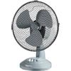 Bestron Ventilatore da tavolo Ø 27 cm, piccolo ventilatore con 2 impostazioni di velocità e funzione di oscillazione a 75°, altezza: 29 cm, 40W, DDF27G, colore: Grigio
