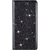 BEENTRYS Cover per Samsung Galaxy Note 9 Pelle Portafoglio,Brillantini Glitter Caso Porta Carta Slot Cavalletto Stand Chiusura Magnetica Flip Case Libro PU Pelle Antiurto Protettiva Custodia-Nero