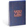 Pigna,Quaderno A5 Spirale ELECTRONIC GAMES,formato 16x21 cm,160 pagine,Carta 80 g/m²,Copertina in PPL effetto Olografico,interno 1R,righe,confezione 1 PEZZO