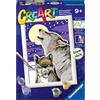 Ravensburger - CreArt Lupi, Kit dipingere con i numeri bambini 9+ anni