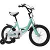 Charocean Bicicletta per bambini da 16 pollici, per ragazzi e ragazze, 16 pollici, per bambini dai 4 agli 8 anni, regolabile in altezza, con ruote di supporto (verde)
