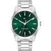 Tommy Hilfiger Orologio con Movimento al Quarzo a Tre Lancette da Uomo - Disponibile con cinturino in acciaio inossidabile o cinturino in pelle, Green