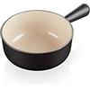 Le Creuset Casseruola savoiarda in ghisa vetrificata, 22 cm, Nero Matt, 20007220002460