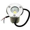 Onerbuy 12V LED COB Underground Path Light Low Voltage Paesaggio Faretti a incasso Faretto decorativo da esterno per giardino, giardino, vialetto, coperta, patio, IP67 Impermeabile (Bianco freddo, 3W)