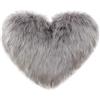 Uposao Cuscino Forma Di Cuore Morbido Soffice Casa Peloso Finta Pelliccia Cuscino Del Divano Cuscino In Peluche Per La Decorazione Della Stanza Della Camera Da Letto Di Casa, 40 x 50 Cm