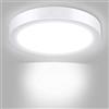 TANIASHOP Plafoniera LED da soffitto 18W 1800LM Alta Luminosità Luce Bianca Fredda 6500K Lampada Faro Faretti da Soffitto Rotonda Angolo 120° IP20 per Camera da Letto Sala da Pranzo Balcone Soggiorno e Ufficio