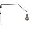 meineWunschleuchte TRIO Beleuchtung - Grande lampada da parete a LED con braccio orientabile, con cavo lungo con interruttore e spina, colore nero