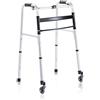 Moretti Ibérica Deambulatore 2 ruote (resistente 130 kg) alluminio anodizzato pieghevole regolabile clik