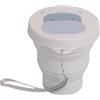 Villa d'Este Home Tivoli 1996 Bicchiere pieghevole con coperchio 200 ml, in silicone, decoro ippopotamo, Les petites Safari
