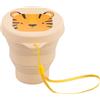Villa d'Este Home Tivoli 1996 Bicchiere pieghevole con coperchio 200 ml, in silicone, decoro tigre, Les petites Safari