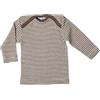 Cosilana - Maglietta intima a maniche lunghe da bambini, 70% lana e 30% seta, Marrone , 62/68 cm