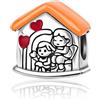 Erizteya Mom Warm Love Home Charm per donne Bracciali Collane con 5A Cubic Zirconia 925 Sterling Silver Pendenti Perline Natale Anniversario Gioielli Regalo