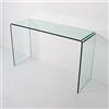 LIBEROSHOPPING.eu - LA TUA CASA IN UN CL Tavolino consolle in vetro curvato trasparente SMALLE L.120 P.40 H.80