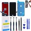 LTZGO Display LCD Touch Screen Compatibile con iPhone 7 - Nero Vetro Touch con Kit di Riparazione Sostituzione con Kit Strumenti E Adesivo(Senza Pulsante Home) A1660, A1778, A1779