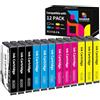 Hookink 604XL Cartucce Compatibile per Cartucce Epson 604 XL Multipack per Expression Home XP-2200 XP-2205 XP-3200 XP-3205 XP-4200 XP-4205 WorkForce WF-2910 WF-2930 WF-2935 WF-2950 (12-Pack)