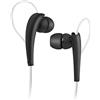 SBS Auricolari in-ear sportivi a filo con archetti ergonomici, microfono integrato, tasto alla risposta, cavo Jack universale per Samsung, Oppo, Huawei, Xiaomi, Honor, Motorola, Nokia, nero