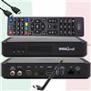 HTS e-com TiVuSat Card 4K UHD + DIGIQuest Q80 Ricevitore Combo 4K H.265 S2+T2 HEVC Set-Top Box, ricevitore TiVuSat certificato con scheda (NON ATTIVATA), lettore multimediale, WebRadio, 150 Wifi, HTS HDMI
