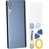 Double Sure Cover posteriore di ricambio in vetro grigio per LG Velvet Velvet 5G Velvet 5G UW con cornice rara per fotocamera e copertura in vetro, adesivo pretagliato e kit di attrezzi