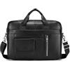 VINBAGGE Borsa Business Uomo Cartella in pelle Uomo Borsa Vintage Laptop Borsa Lavoro Borsa a tracolla per Notebook 14 pollici - Marrone