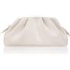 Milisente Pochette da donna in pelle PU plissettata con gnocchi da sera con tracolla, Beige