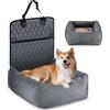 HAPPY HACHI Copertura per Sedile Auto per Cani, Seggiolino Rialzato per Animali Domestici 2 in 1, Protezione Anteriore e Posteriore, Seggiolino Auto Portatile con Gabbia Spessa e Cintura di Sicurezza
