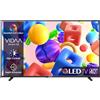 Hisense 40" QLED FULL HD 40E53KQT, Smart TV VIDAA U6 FHD, Game Mode, USB Type-C, Controlli vocali Alexa, Tuner DVB-T2/S2 HEVC 10, Double Position Stand