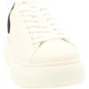 Armani Exchange Sneakers Bianche da Donna con Tallone Nero e Logo 38