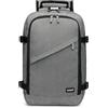 KONO Zaino da Viaggio Bagaglio a mano 40x20x25 Ryanair Borsa da viaggio per Laptop (Grigio, 20L)