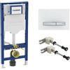 Geberit Duofix elemento di montaggio per WC a A: 112 cm, placca di azionamento Sigma50 Square, accessori di montaggio e collegamento, 111300006+115788112#SET, Duofix; Sigma50 [Elementi ad Incasso > Elementi Incasso per WC]