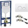 Geberit Duofix elemento di montaggio per WC a A: 112 cm, placca di azionamento Viverso v800, accessori di montaggio e collegamento, 111300006+VU8000GW#SET, Duofix [Elementi ad Incasso > Elementi Incasso per WC]