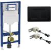 Geberit Duofix elemento di montaggio per WC a A: 112 cm, placca di azionamento Viverso v801, accessori di montaggio e collegamento, 111300006+VU8001BM#SET, Duofix [Elementi ad Incasso > Elementi Incasso per WC]