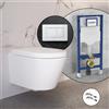 evineo ineo WC sospeso, SET completo, con placca di azionamento Viverso v801 e elemento incasso Geberit,, BE0509WH+VU8001GW#SET#NEW, ineo3; ineo4; ineo5 bianco [WC > WC con Elementi Incasso]