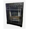 Generico Cucina A Gas 4 Fuochi A Metano Con Forno Elettrico Total Black Con Accensione Elettrica Tutta Nera 57 x 57 cm
