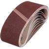 sourcing map Nastri abrasivi in ossido di alluminio, 76 mm x 533 mm, 12 pezzi, grana 180, per lavorazione del legno, lucidatura dei metalli, affilacoltelli
